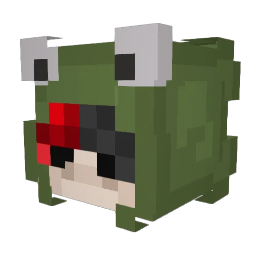 Riot_t Minecraft avatar head, 3D render