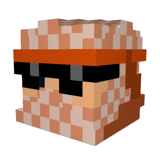 Rioxcs Minecraft avatar head, 3D render