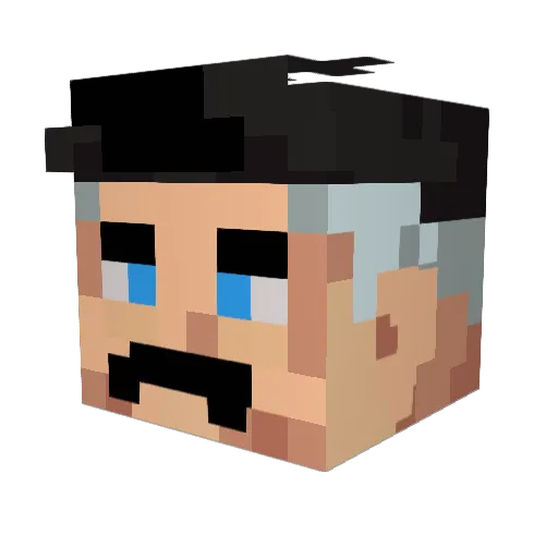 Rip1jaws Minecraft avatar head, 3D render