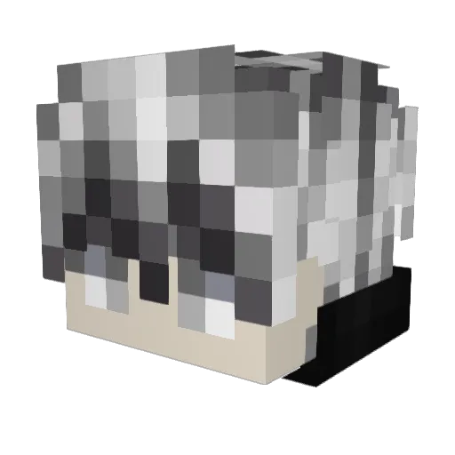 Rip_L Minecraft avatar head, 3D render