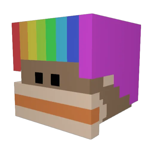 Ripasses Minecraft avatar head, 3D render