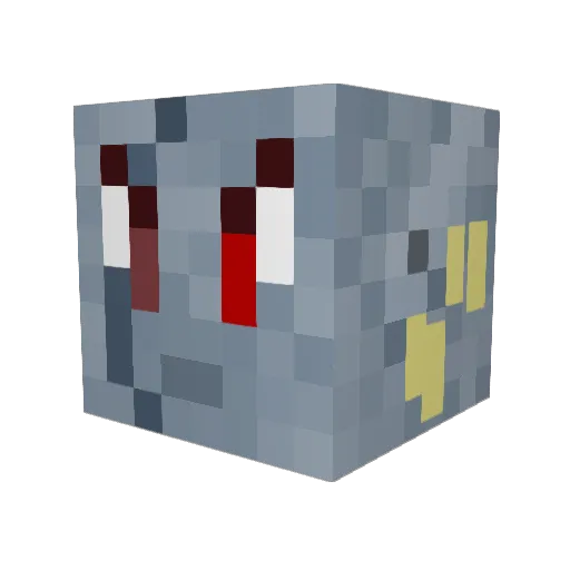 Ripatella Minecraft avatar head, 3D render