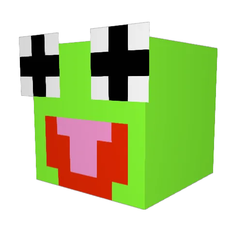 Ripcardo Minecraft avatar head, 3D render