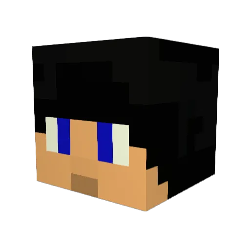 Ripera Minecraft avatar head, 3D render