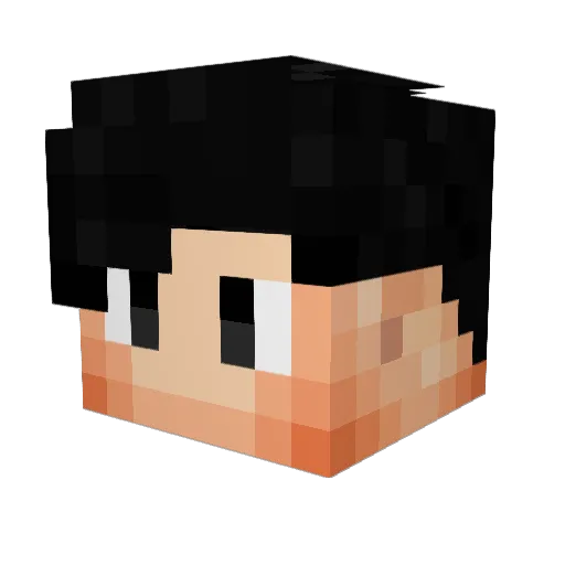 Ripert Minecraft avatar head, 3D render