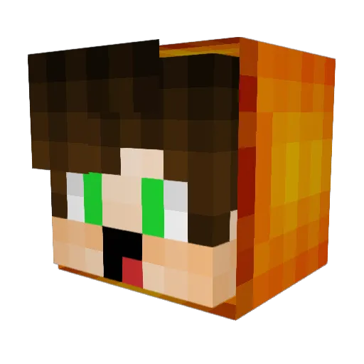 Riplente Minecraft avatar head, 3D render