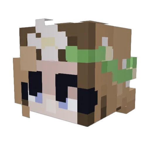 Ripley_03 Minecraft avatar head, 3D render
