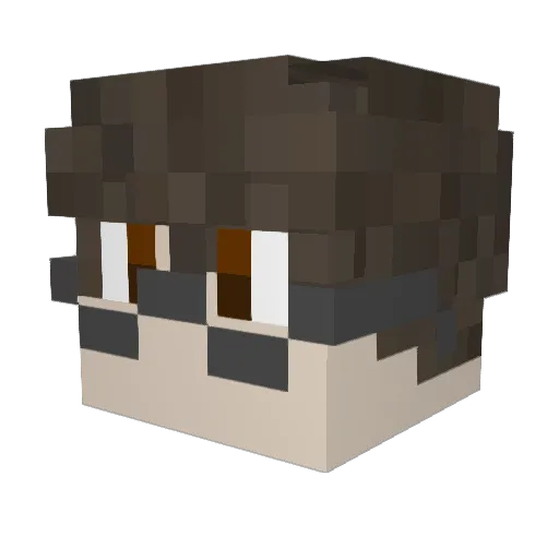 Ripple_snow Minecraft avatar head, 3D render