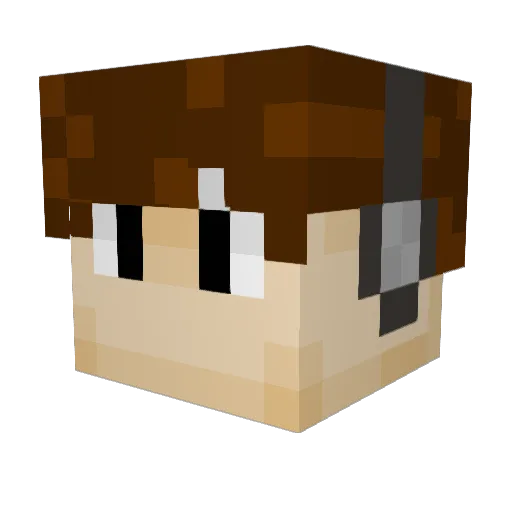 Ripsteel_ Minecraft avatar head, 3D render