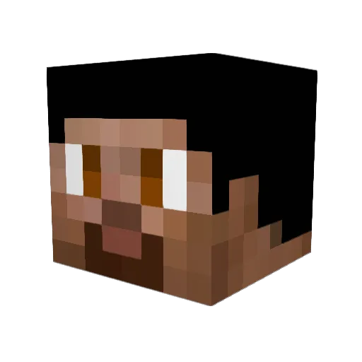 Ripstylegodd Minecraft avatar head, 3D render