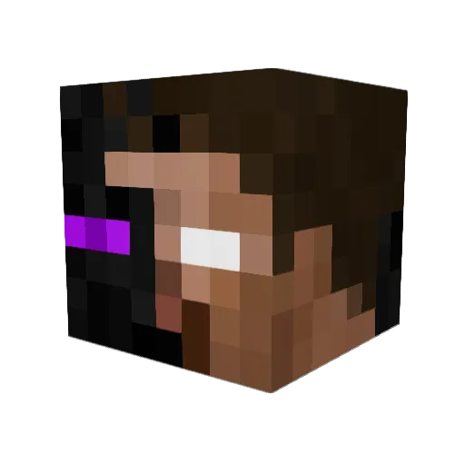 Riptide143 Minecraft avatar head, 3D render