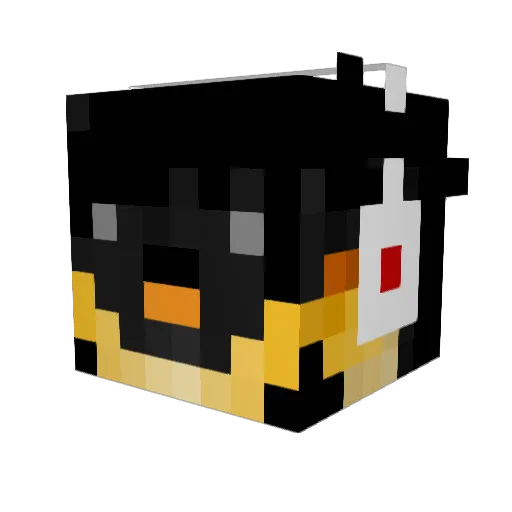 Riptide2121 Minecraft avatar head, 3D render