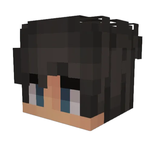 Riptide2525 Minecraft avatar head, 3D render