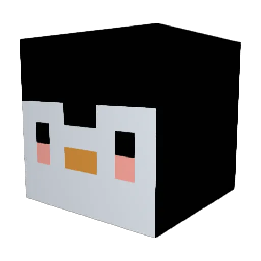 Riqueone Minecraft avatar head, 3D render