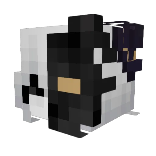 Riquinha Minecraft avatar head, 3D render