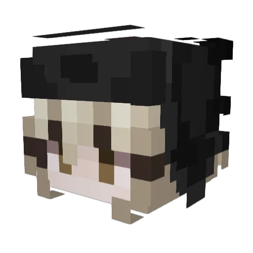 Riqza Minecraft avatar head, 3D render