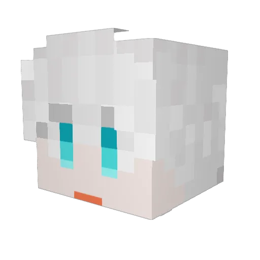 Riraep Minecraft avatar head, 3D render