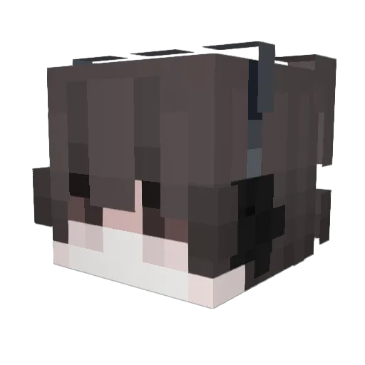 Rirer Minecraft avatar head, 3D render