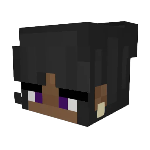 Riri499 Minecraft avatar head, 3D render