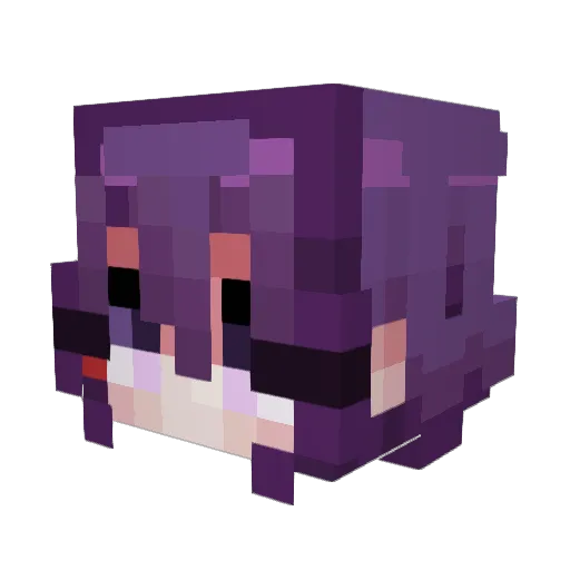 RiriKitten Minecraft avatar head, 3D render