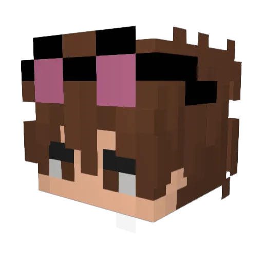 RirickTV Minecraft avatar head, 3D render