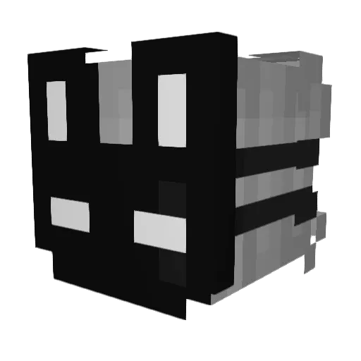 Ririlefou Minecraft avatar head, 3D render