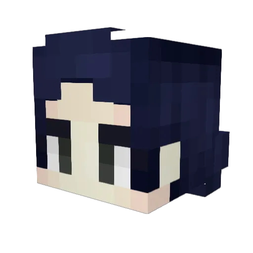 RirisuRisu Minecraft avatar head, 3D render