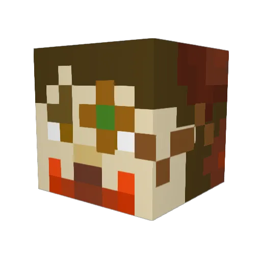 Riritzu_ Minecraft avatar head, 3D render