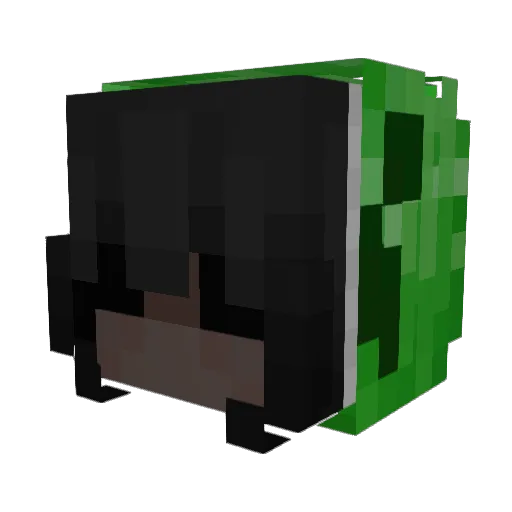 Riru0202 Minecraft avatar head, 3D render