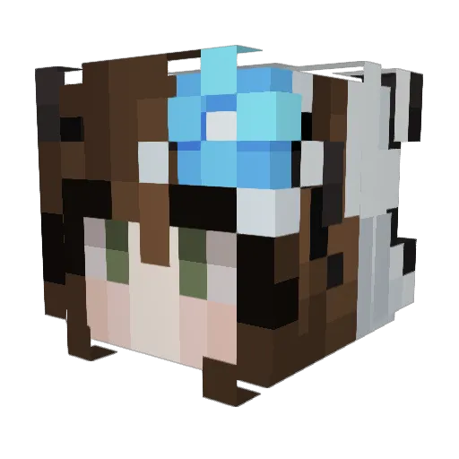 Risa156 Minecraft avatar head, 3D render