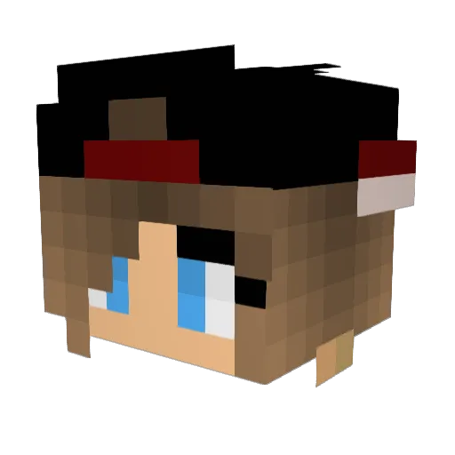 Risa38 Minecraft avatar head, 3D render