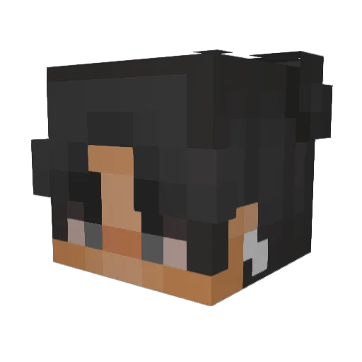 Risa_G Minecraft avatar head, 3D render