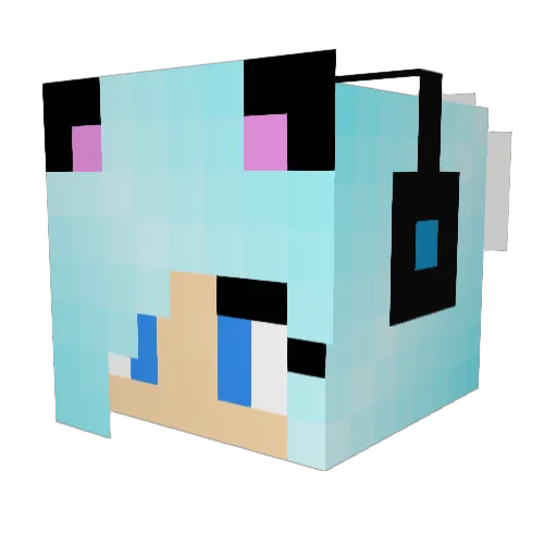 Risa_GAMING Minecraft avatar head, 3D render