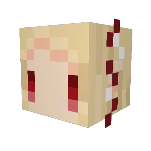 Risa_Saya Minecraft avatar head, 3D render