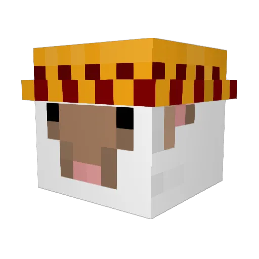Risas Minecraft avatar head, 3D render