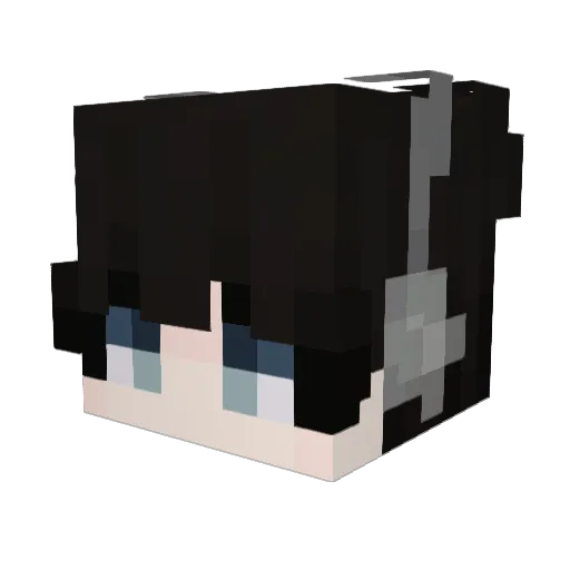 Rise Minecraft avatar head, 3D render