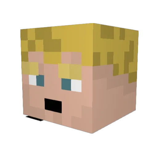 RiseOfKnightz Minecraft avatar head, 3D render