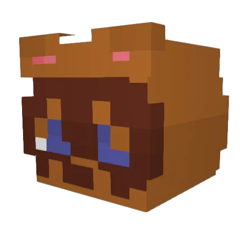 Risei22 Minecraft avatar head, 3D render