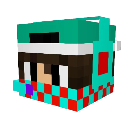RiselOne420 Minecraft avatar head, 3D render