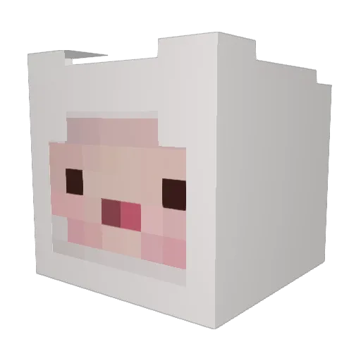 RisemFuria Minecraft avatar head, 3D render