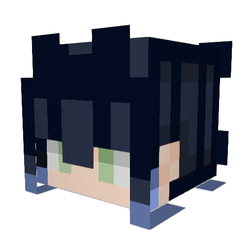 Risenmath Minecraft avatar head, 3D render