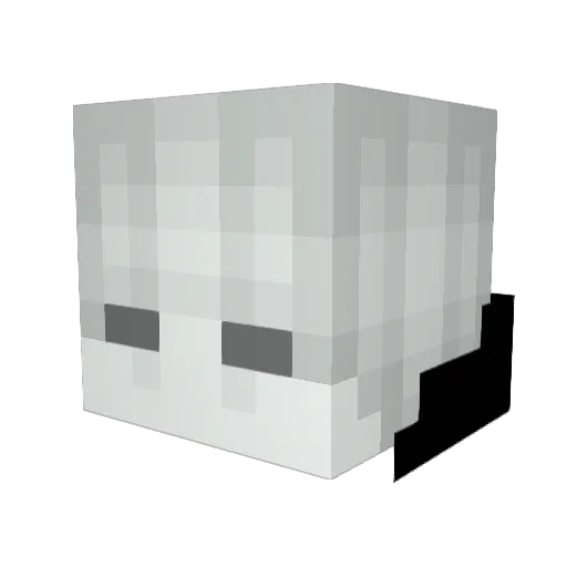 Riseyee Minecraft avatar head, 3D render