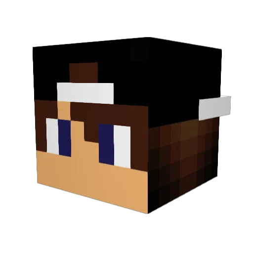 RishiKey Minecraft avatar head, 3D render