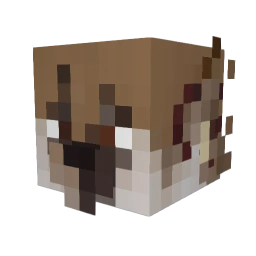 Rishmor Minecraft avatar head, 3D render