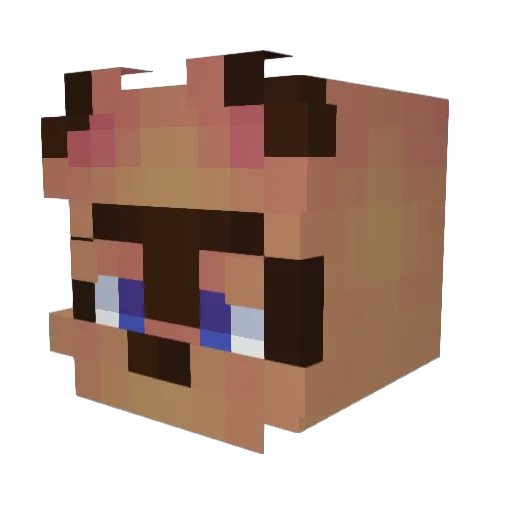 Rishustar Minecraft avatar head, 3D render