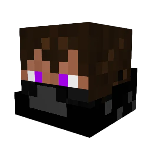 RisinDark Minecraft avatar head, 3D render