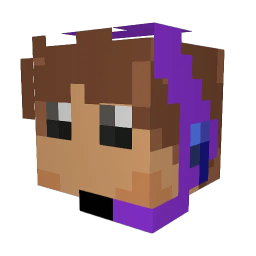 RisingFlames81 Minecraft avatar head, 3D render