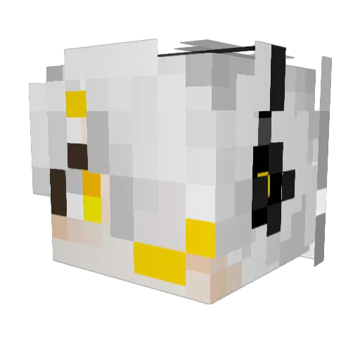 RisingMoon07 Minecraft avatar head, 3D render