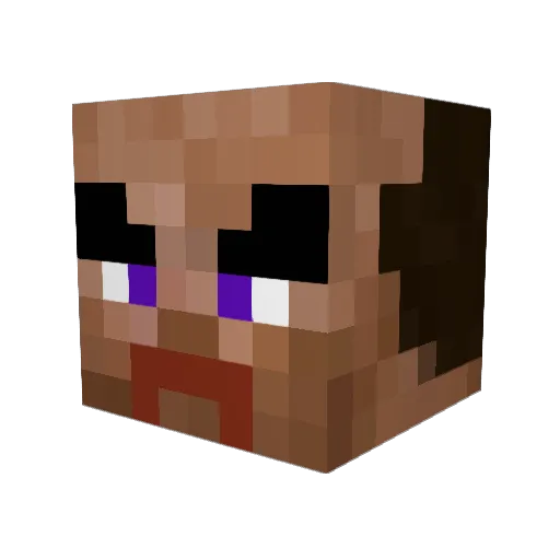 RisingNK Minecraft avatar head, 3D render