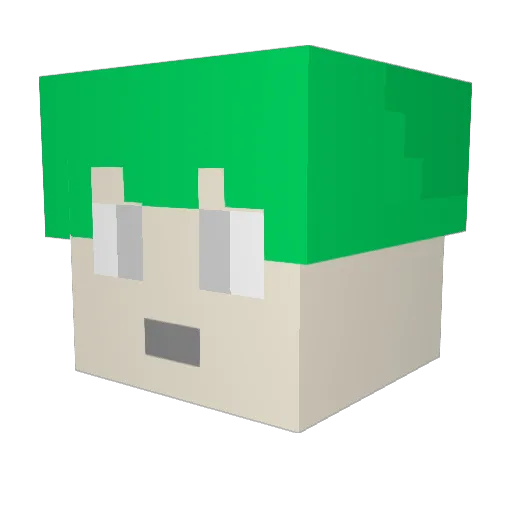Rising_RK9 Minecraft avatar head, 3D render